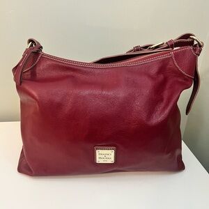 Dooney & Bourke Burgundy Leather Hobo Bag